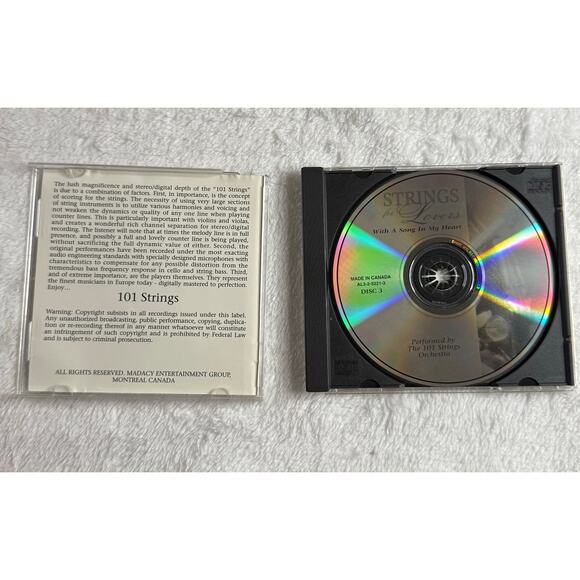 Strings for Lovers – 3 CD Set by The 101 Strings Orchestra (1996 Madacy, Canada) - Picture 7 of 9